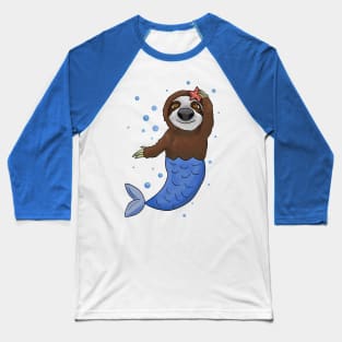 Sloth - mermaid Baseball T-Shirt